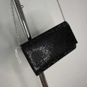 ALDO black rhinestones clutch